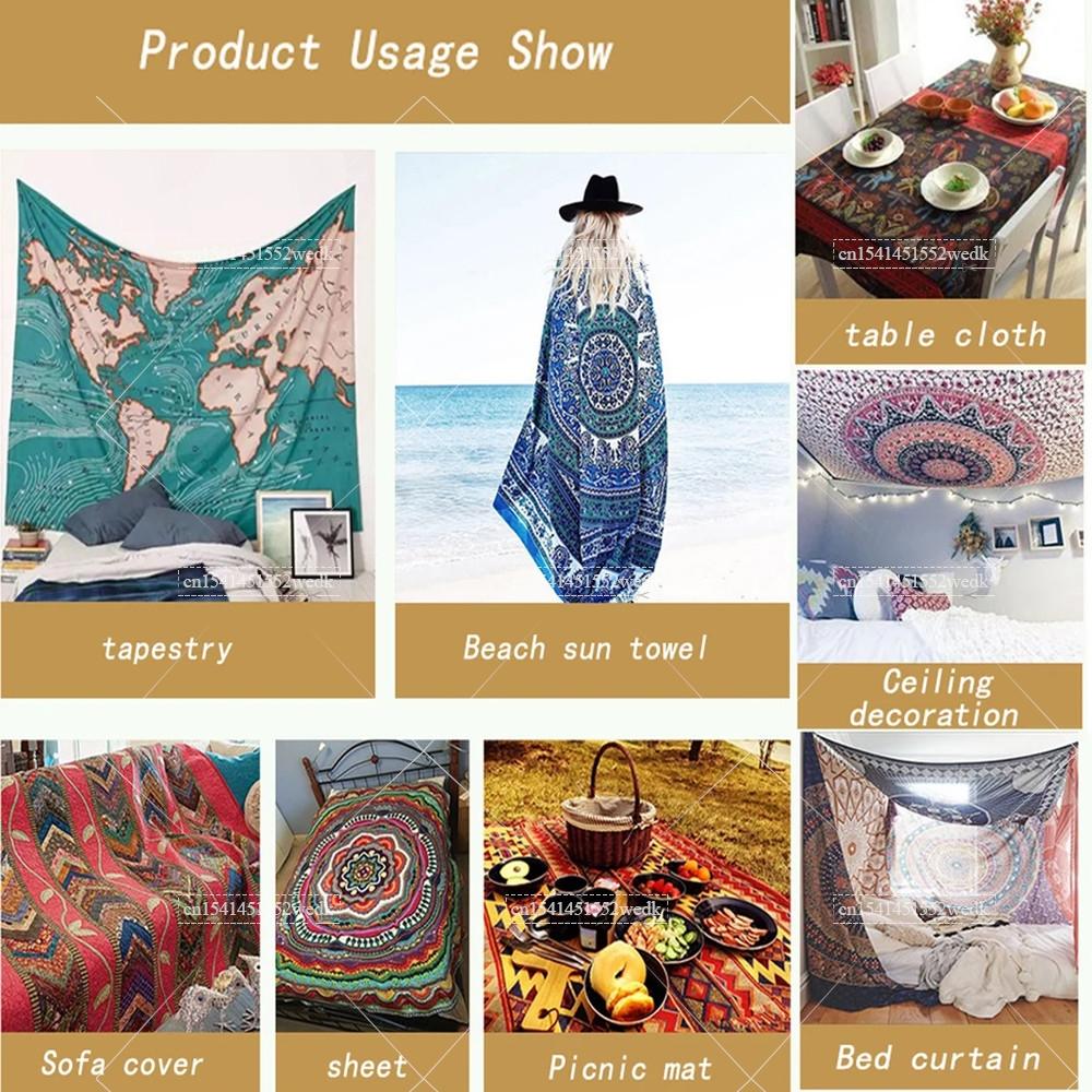 Lotus Blossom Tapestry Wall Hanging Room Decor Aesthetic Altar Cloths Yoga Mats Landscape Tapestrys Spiritual Wall Art Tapestrys