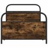Bed Frame Without Mattress 100x190 Cm Smoked Oak Finish Wood Based Material