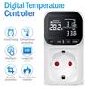 Priza cu temporizator Termostat digital 220v Regulator de temperatură Priză cu comutator cu temporizator Răcire Încălzire Senzor de temperatură
