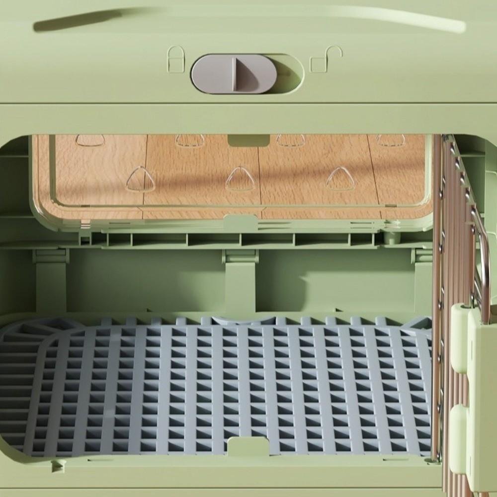 Collapsible Pet Carrier Box Breathable Thickening Cat Transport Box with Handle Plastic Pet Travel Cage Indoor Outdoor Use