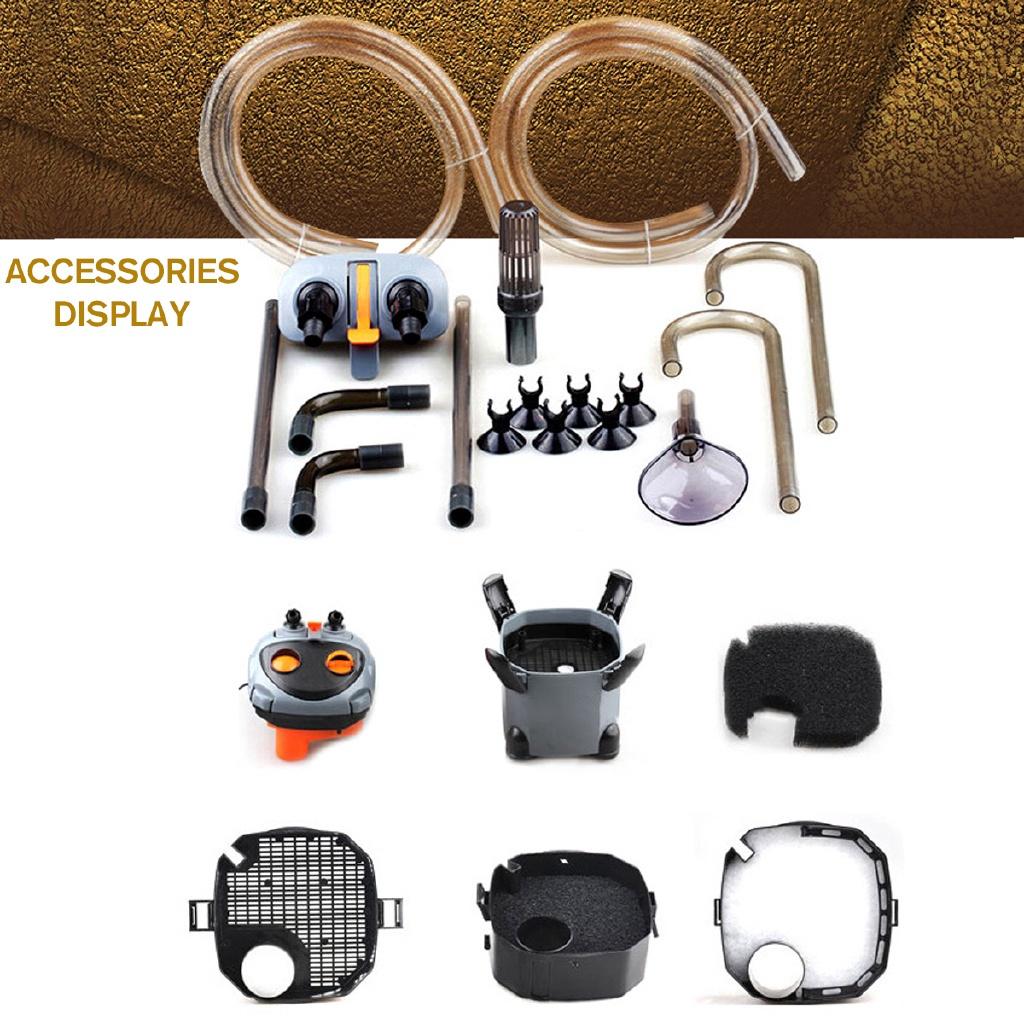 Filtro Esterno a Bombola per Acquario 650LPH per Filtrazione Acquario Aqua con Tubi di Ingresso Uscita Pet 9.3W