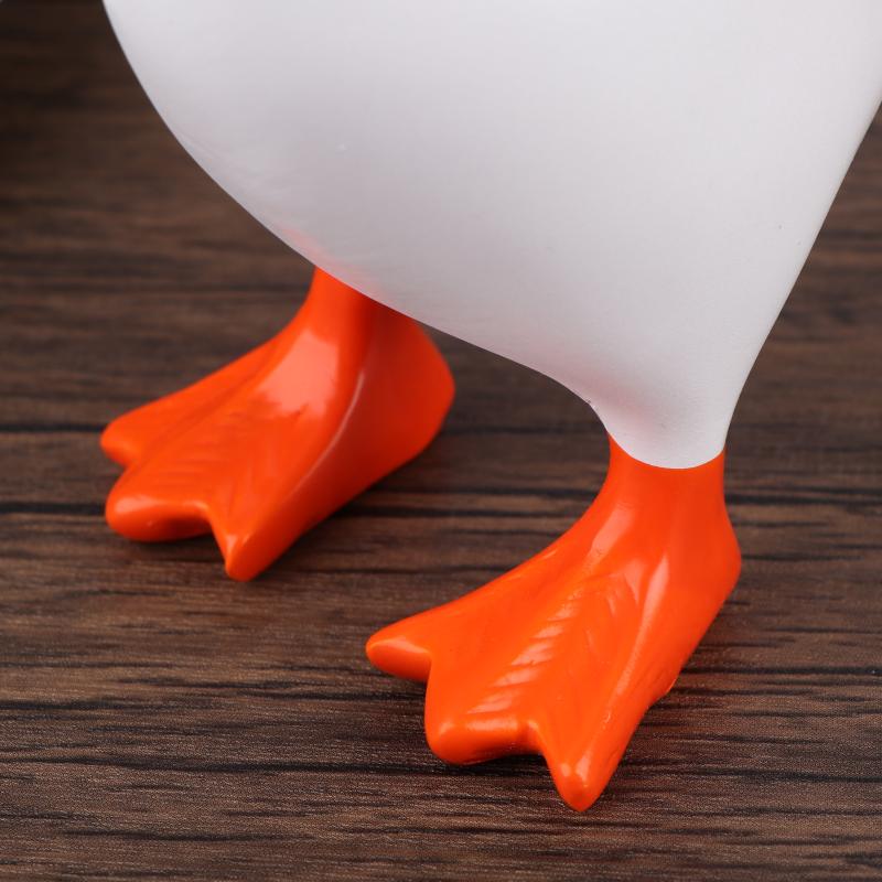 Magnetic Goose Key Holder - Resin Desk Decor For Office Home, Cute Duck Figurine With Tool Rack