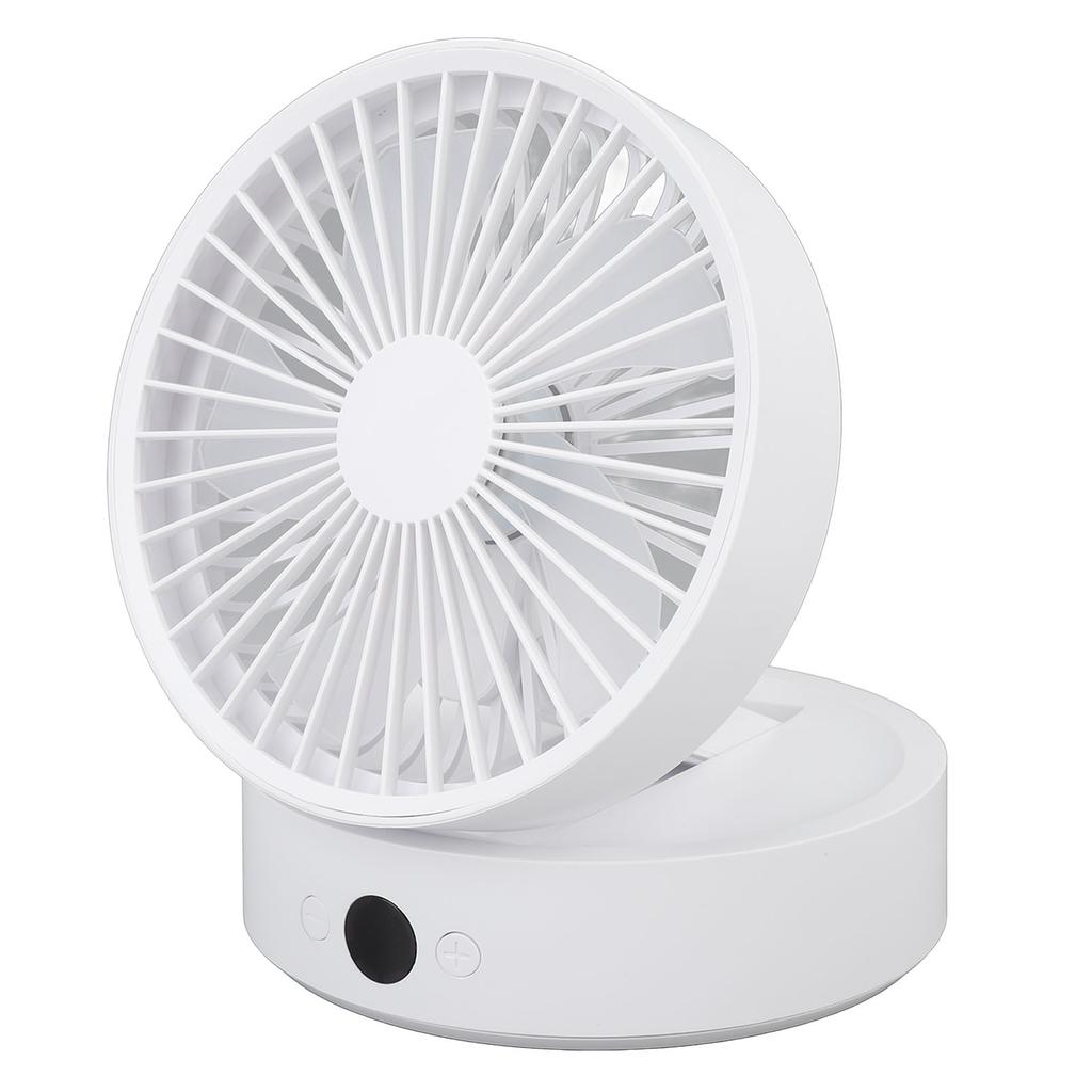 Foldable Desk Fan 3 Speeds Digital Display USB Rechargeable Remote Control Oscillating Desktop Fan with Night Light for