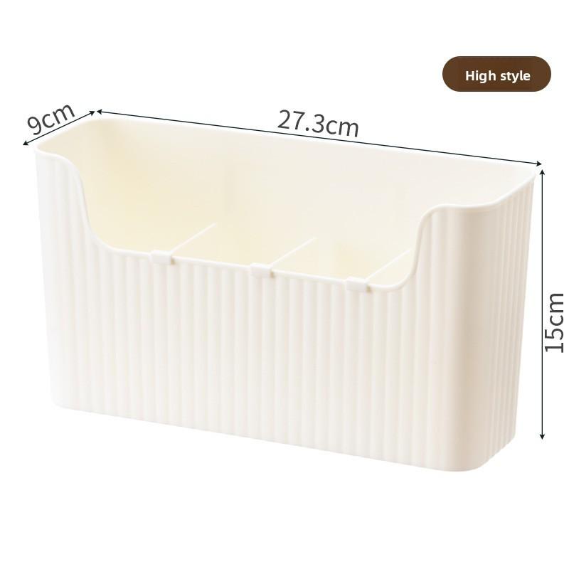 Plastic Wall Mount Kitchen Storage Organizer With Multipurpose Design For Modern Home Use