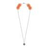 Magnetic Necklace Clover Necklace Silver Free Size [Rielly] (Length Approx. 60cm)