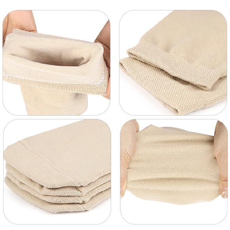 Beige Prosthesis Sock Cover With Long Coverage Fabric Structure for Prosthesis Users and Daily Walking Routine