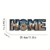 English Letters Statue Artwork Sculpture Wooden Durable Craft Ornament for Hotel Dorm Chinese