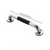 NonSlip Grab Bar with Silicone Grip | Ergonomic Finger Grooves, Polished Stainless Steel, Washroom