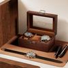 ProCase Men's Wooden Watch Box, 3-Slot Watch Display Case with Glass Lid