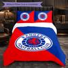 Biancheria da letto a tema Rangers FC Set 3 Pezzi Copripiumino Biancheria da letto Decorativa Per Stanza Adolescenti Decorazione Casa
