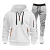 Mens Tracksuit Set Hooded Sweatshirt Jogger Pants Winter Sportswear