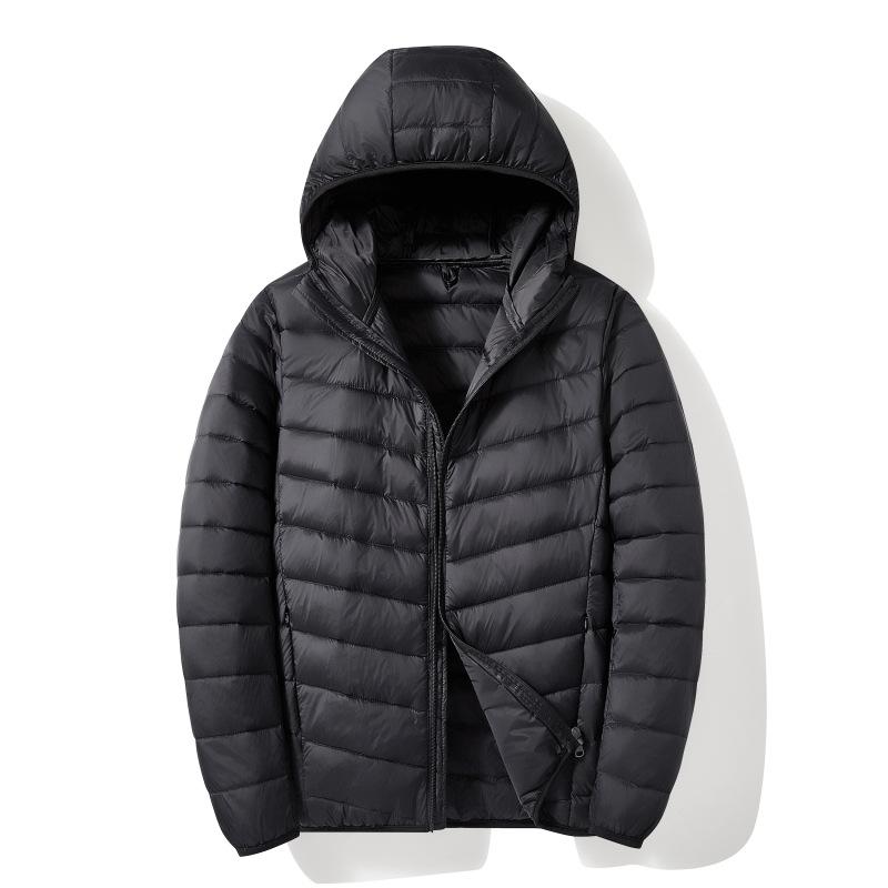 

The new men s light down jacket for autumn and winter is a stylish and simple hooded light jacket that can store a versatile down jacket M