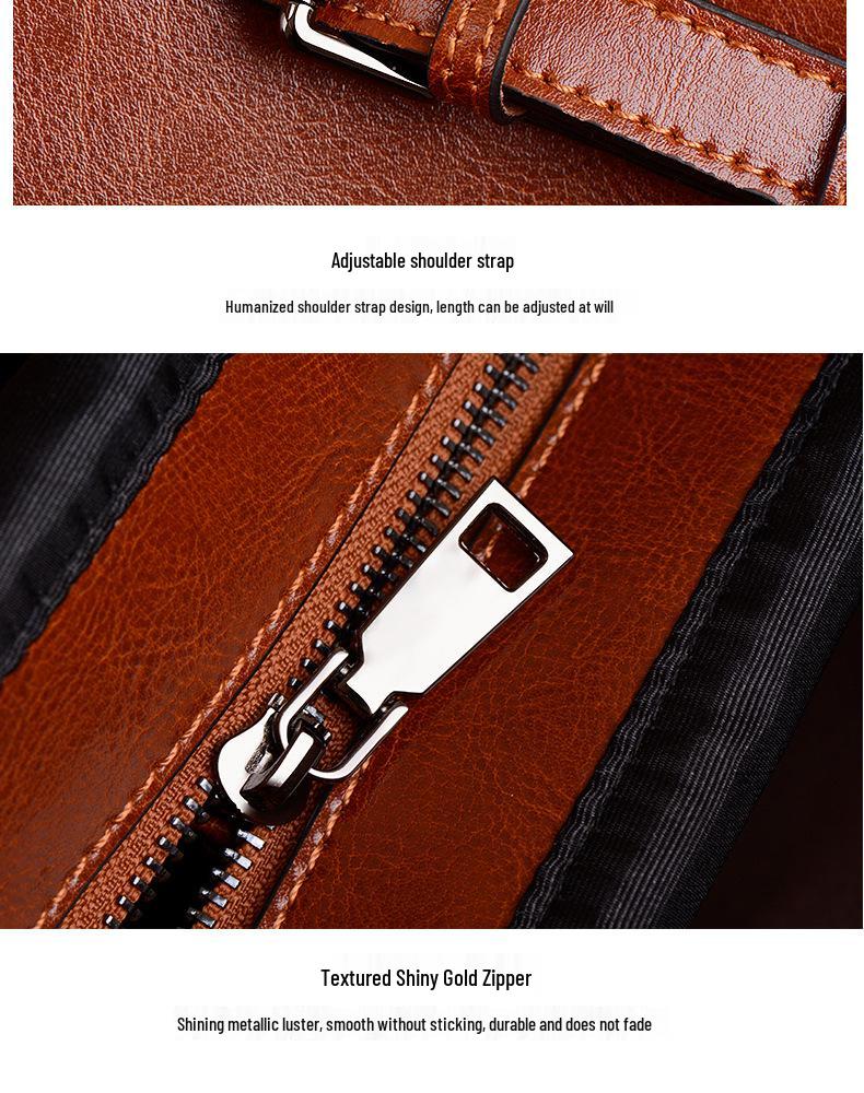 Spring 2025 Women's Leather Crossbody Shoulder Bag - Genuine Cowhide Casual Handbag for Ladies