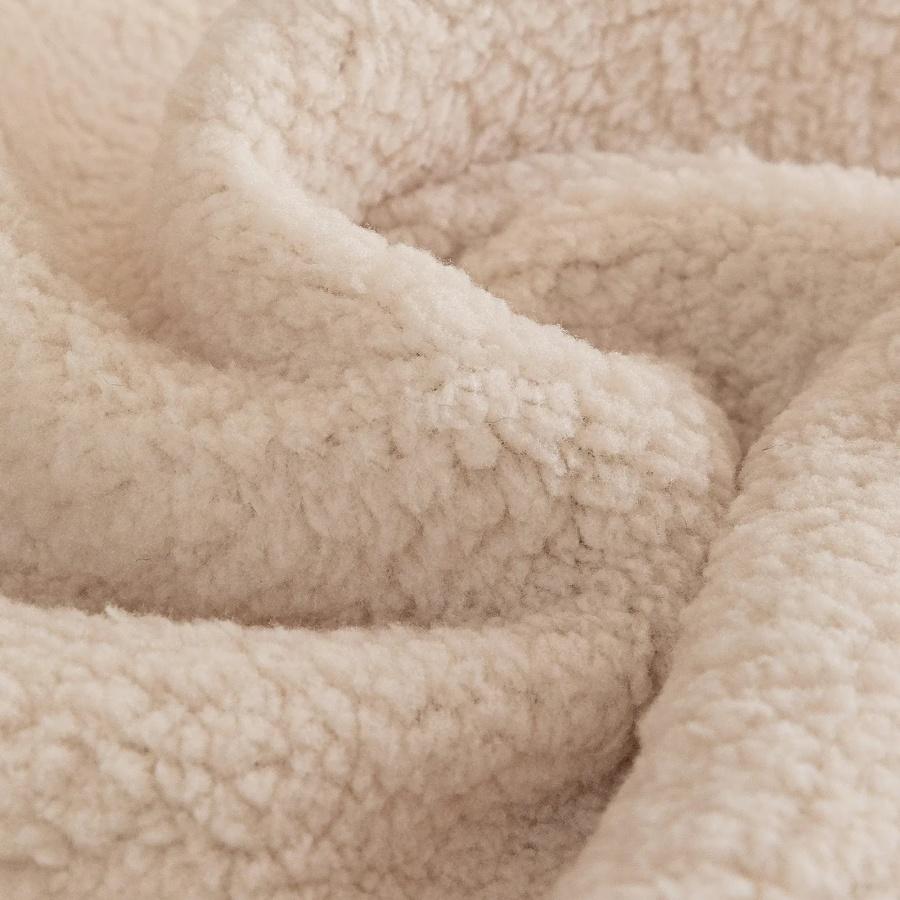 Warm Solid Sherpa Fleece Sofa Cover with Fluffy Binding, Non-slip Soft Sofa Towel Couch Cover For Living Room Winter Home Decor