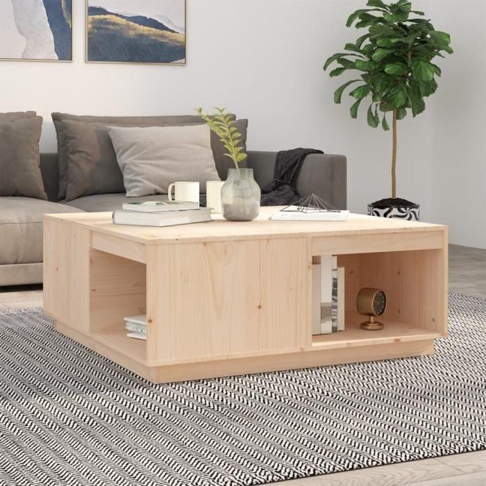 814519 vidaXL Coffee Table 100x101x40.5 Cm Solid Pine Wood