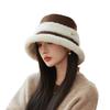 Winter Warm Bucket Hat Thick Fleece Plush Basin Hat Versatile Fisherman Hat  for Women