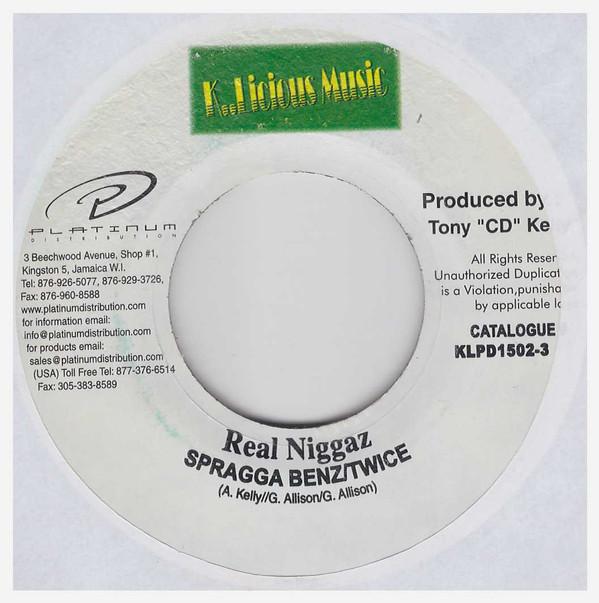 7inch Record SPRAGGA BENZ / TWICE - Real Niggaz KLPD15023 K..Licious Musi 2001 Jamaica Reggae, Ska & Dub Used