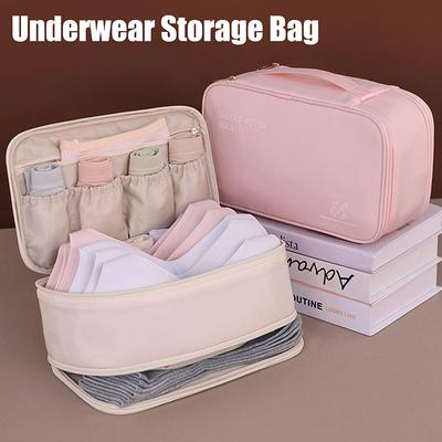 Travel Storage Bag Portable Underwear Pantyhose, Socks Organizing Bag, Double Layer Large Capacity Luggage Bag Travel Essentials