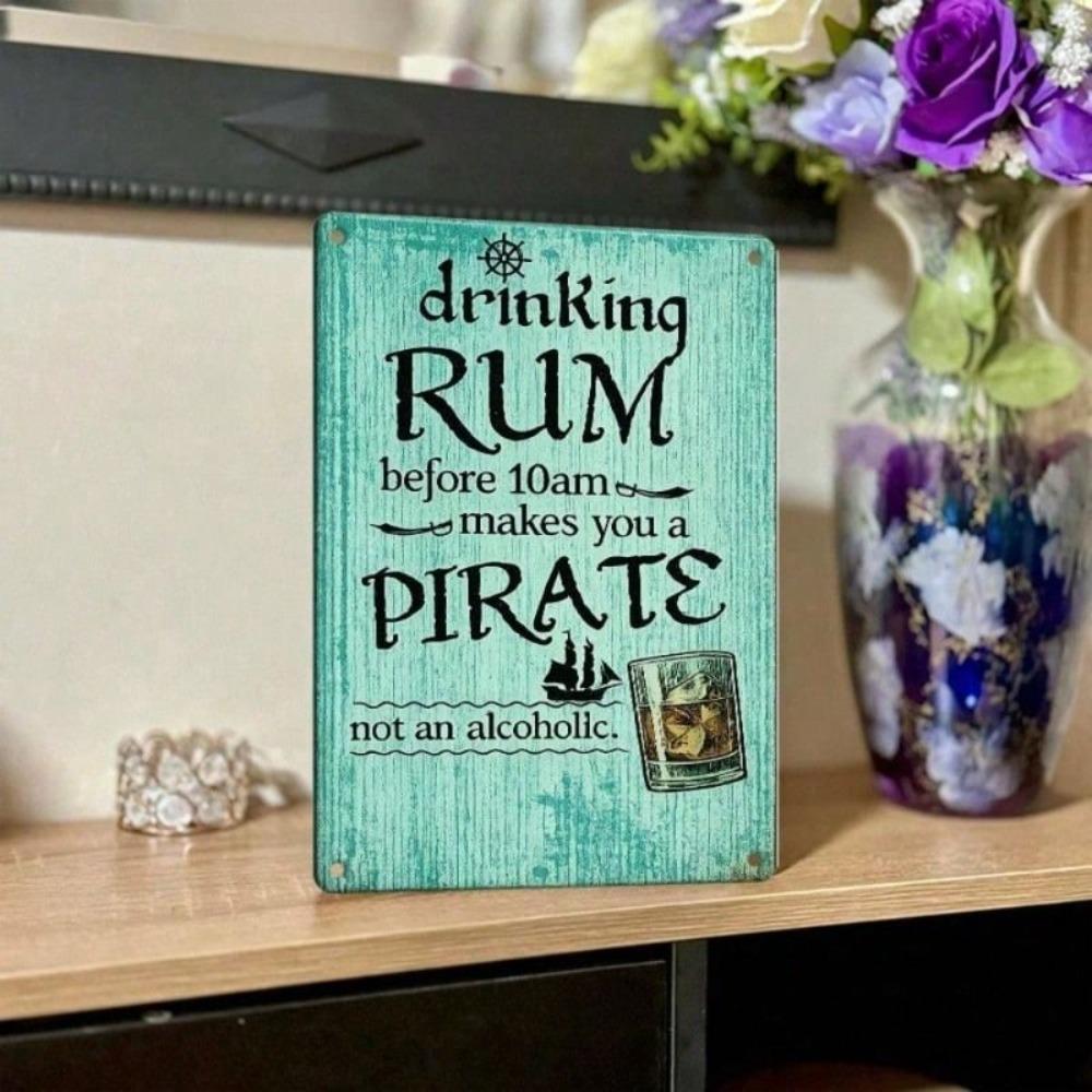 Retro Metal Sign Humorous Bar Decor Wall Art 20x30cm
