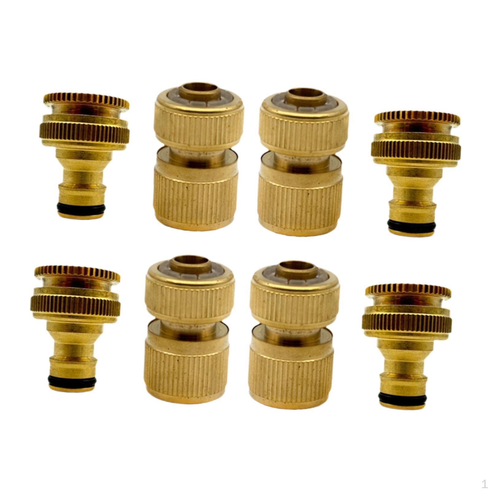 4 Pair Garden Hose Quick Connect Fittings, Heavy Duty Sturdy Multifunctional Replace, Accessory,