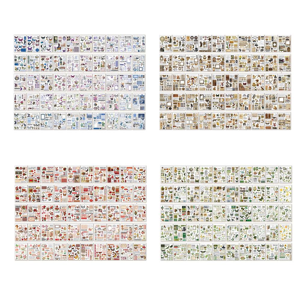 Retro Scrapbooking Stickers Scrapbooking Decorative Stickers Aesthetic Stickers for Scrapbooking Diary Planner Journal