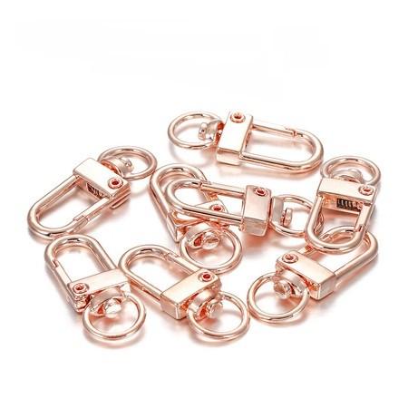 10PCS 12x33mm DIY Hardware Accessories Rotating Dog Buckle Zinc Alloy Bag Hook Buckle Key Ring Chain Jewellry Making