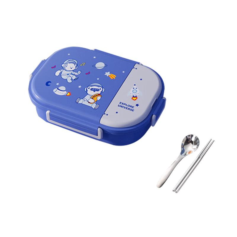 Guangyi 304 Stainless Steel 3-Compartment Lunch Box with Cutlery