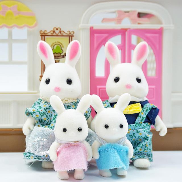 Forest Animal 1/12 Dollhouse Furniture Bedroom Kitchen Bathroom Set Miniature Simulation Dolls Accessories DIY Toys Girls