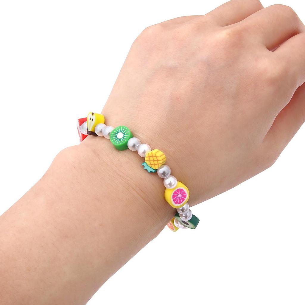 30pcs/bag Polymer Clay Fruit Beads DIY Bracelet Necklace Earrings Jewelry Accessories