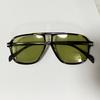 SHAUNA Retro Double Bridges Pilot Sunglasses Women Fashion Clear Ocean Gradient Lens Shades UV400 Men Square Rivets Sun Glasses