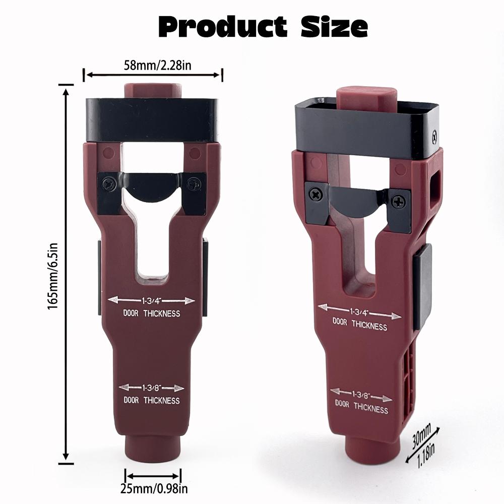 Screen-printed Version Latch Mortise Tool Door Latch Installation Kit for 1-3/8’ or 1-3/4’ Thick Wooden Door Door Latch Tool