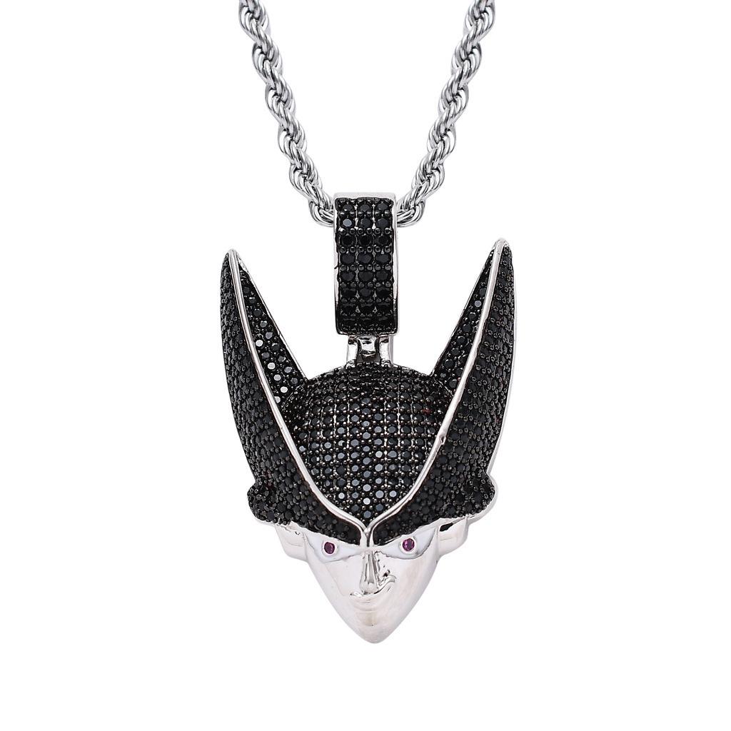 European and American Hip Hop Dragon Ball Sharu Anime Character Pendant with Micro Inlaid Zircon Trendy Street Necklace