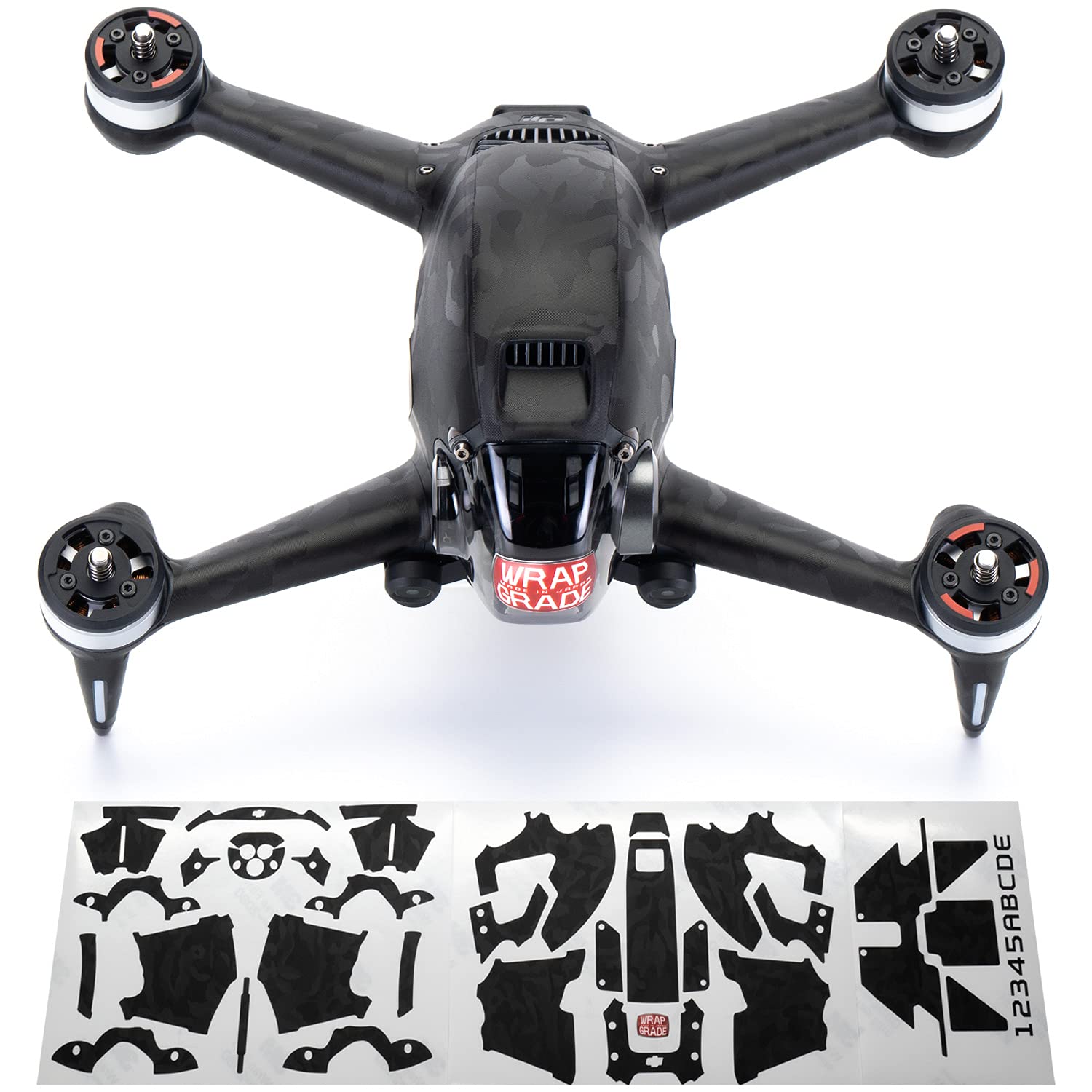 

WRAPGRADE для DJI FPV Скін-наклейка Пухирчаста (Чорний камуфляж)