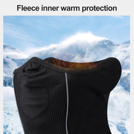Autumn Winter Outdoor Riding Neck Warmer Fleece Lining Neck Gaiter Breathable Holes Half Face Guard Accessories