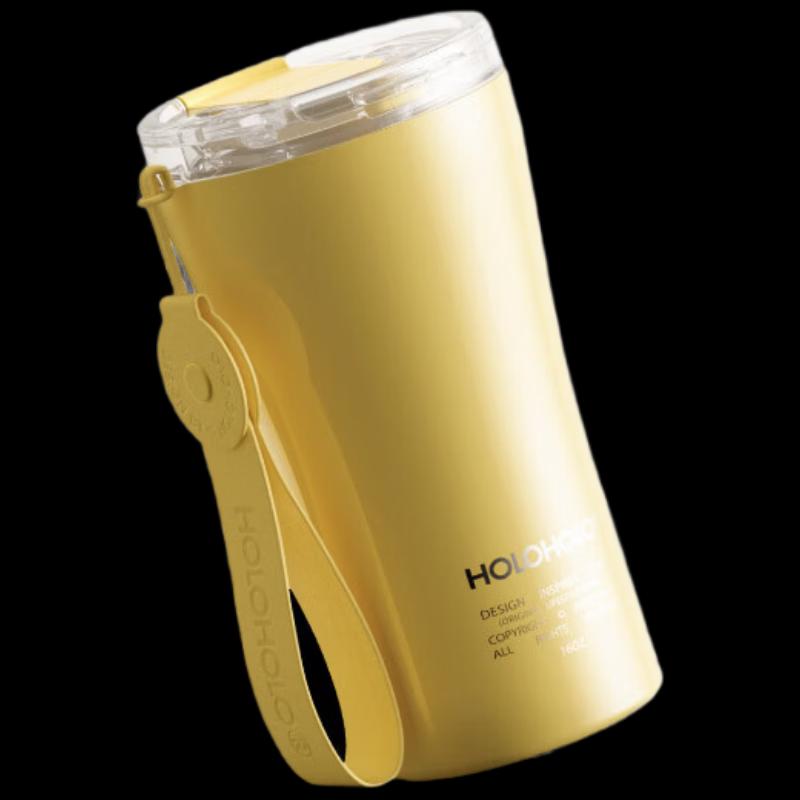 HOLOHOLO Ceramic Lined Insulated Coffee Mug with Handle, 473ml