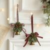 Stylish Christmas Bell Pendant with Realistic Pine Cone Details Perfect Addition to Your Holiday Decorating Scheme