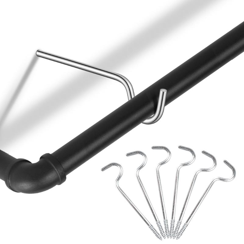 Curtain Rod Bracket without Screws Curtain Rod Holders,Curtain Rod Hooks Single Curtain Rod Support,Curtain Accessories