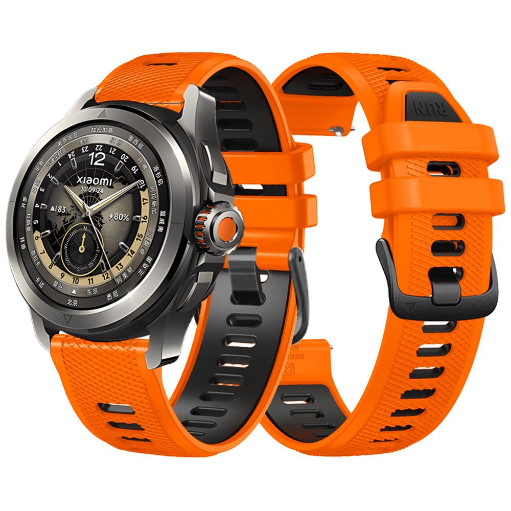 Zweifarbige Silikonarmbänder für Xiaomi Watch S4 Sportarmband Armband für Mi Watch 2 Pro / S3 S2 46MM S1 Active Armband Uhrenarmband