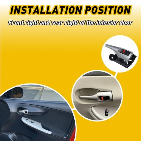 Ide Door Silver Handle Right For 6920512230B0 Corolla 2009-15 Matrix Toyota