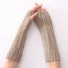 Fishbone Warm Wrist Cover New Autumn and Winter Men's and Women's Knitted Woolen Half Finger Exposed Sleeve Cover Dui Dui Arm Cover