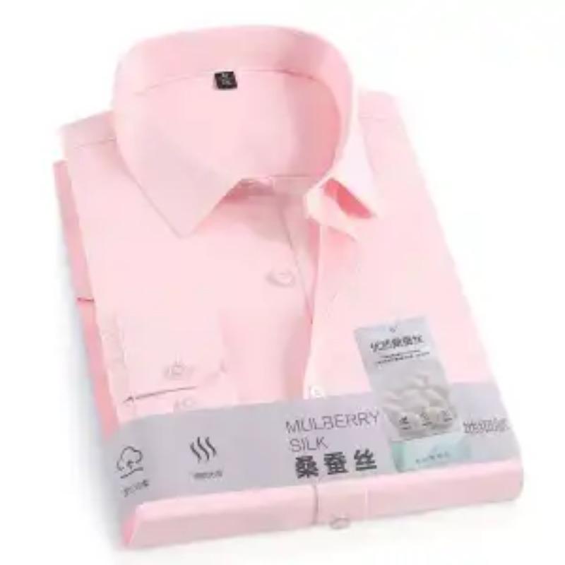 Ανδρικό Στενό Μακρυμάνικο Πουκάμισο Επίσημο Επιχειρηματικό Τοπ Χωρίς Σιδέρωμα Μονόχρωμο Ελαστικό Κουμπωτό