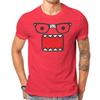 Domo Glasses Face Tshirt Graphic Unisex Tops Vintage Summer Cotton Streetwear T Shirt