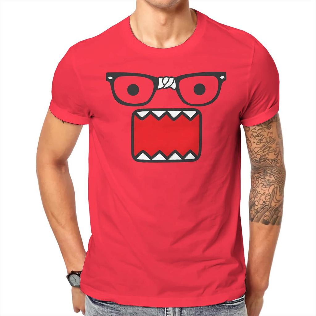 Domo Glasses Face Tshirt Graphic Unisex Tops Vintage Summer Cotton Streetwear T Shirt