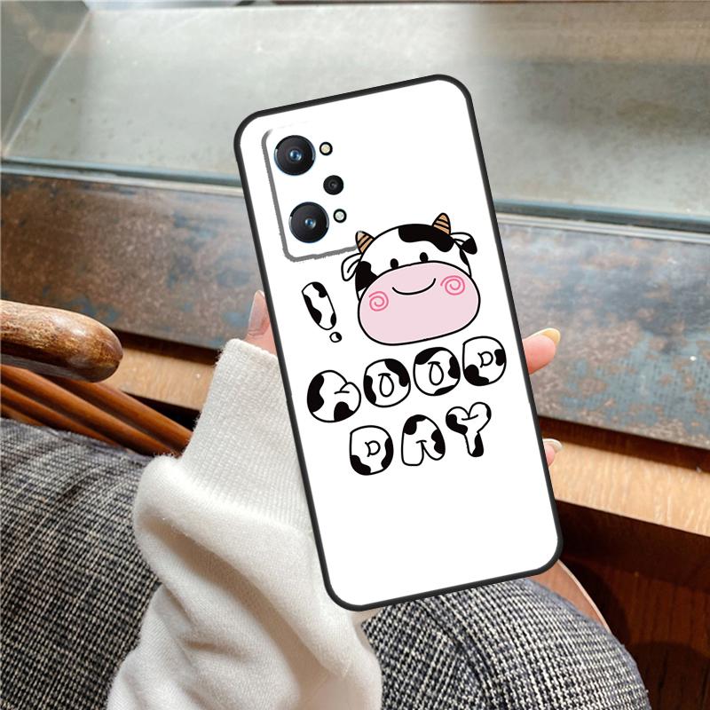Milk Cow Skin Print Luxury Case For Realme 13 Pro Plus 11 12 14  C71 C75 C55 C51 C53 C25 C63 C61 C65 C67 GT6 GT7 15 Pro