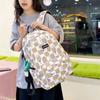 Three-Piece Backpack Set Large Capacity Student Schoolbag Junior High School Student Checkerboard Backpack with Lunch Bag Pen Bag