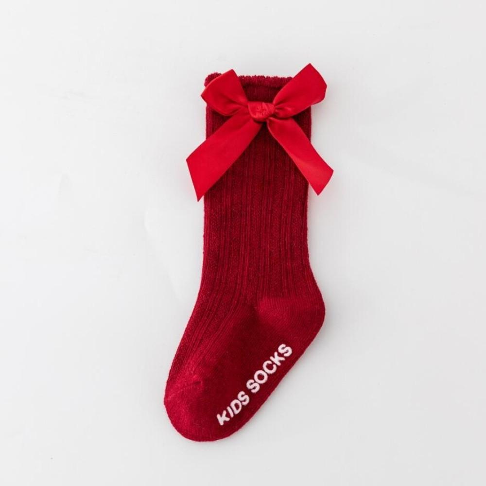 6 Pairs Soft Kids Socks Long Big Bow Hosiery Fashion Baby Knee Socks  Baby Clothing