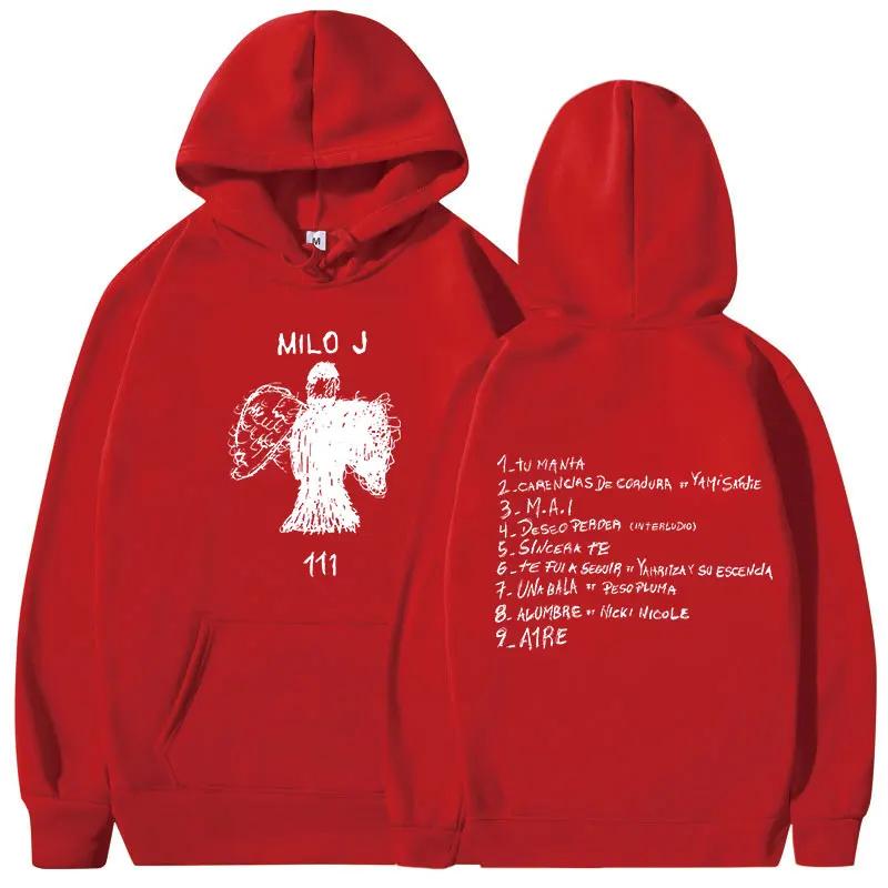 Milo J Hoodies 111 Album Merch Hooded Sweatshirts Women Unisex Fashion Hip Hop Vintage Long Sleeve Pullovers Fans Gift Streetwear