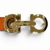 Excellent Salvatore Ferragamo belt GanciniMetal Leather Orange leather Women Used