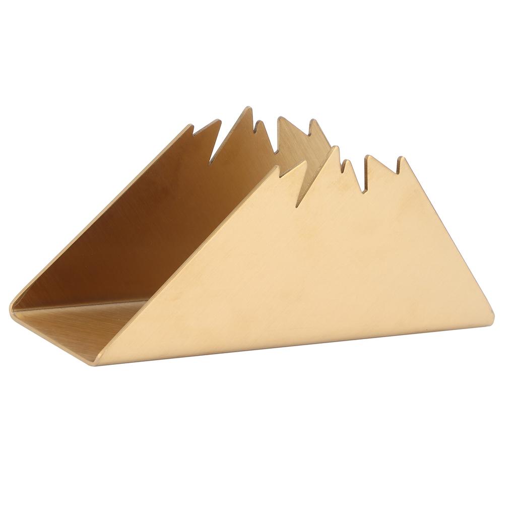 Triangular Napkin Holder Stainless Steel Stand Vertical Tissue Rack for Home Restaurant Hotel