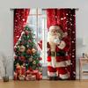Santa Claus Christmas Tree Pole Bag Curtains Bedroom Living Room Decoration Home Curtain Made Of Polyester Washable Sitting Ready